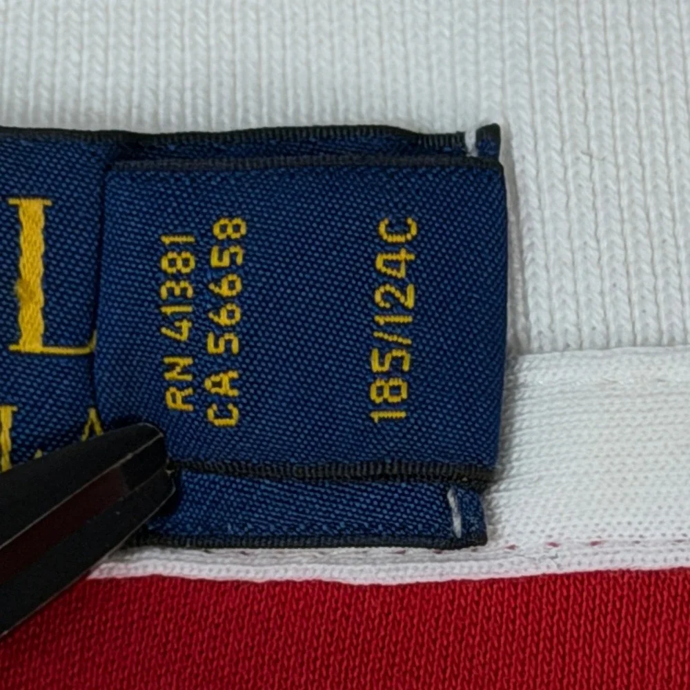 NEW Polo Ralph Lauren Polo Shirt Men XLT Red Multi Colorblock Logo‎ 711746454002
